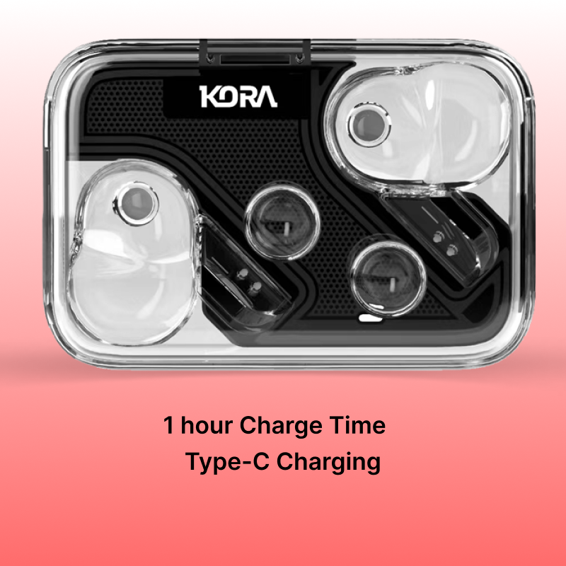 Kora Zenpods Wireless Earbuds with ENC, 10mm drivers, 40 Hours Playback, Type C Fast Charging, Waterproof