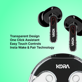 Kora Zenpods Pro Wireless Earbuds with 10mm drivers, 40 Hours Playback, ANC, Type C Fast Charging